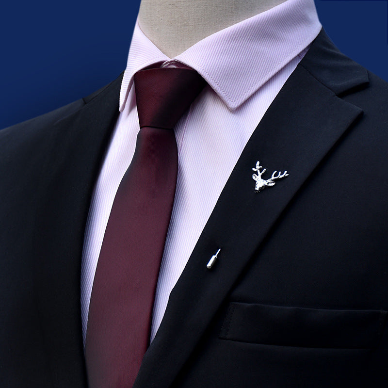 Classic Solid Color Silky Zipper Necktie Men's Pretied Ties | LK02