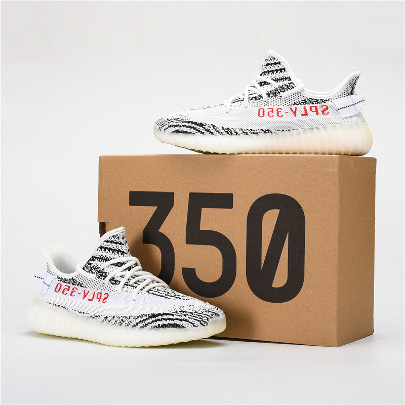 Unisex 350V Boost Trainers Sports Workout Shoes American Sneakers | White & Red