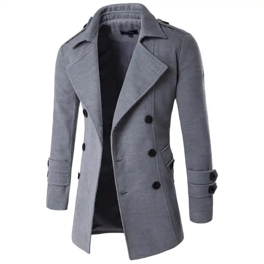 Men's Formal Business Fall Winter Casual Lapel Double Breasted Coat Short Jacket | 9280