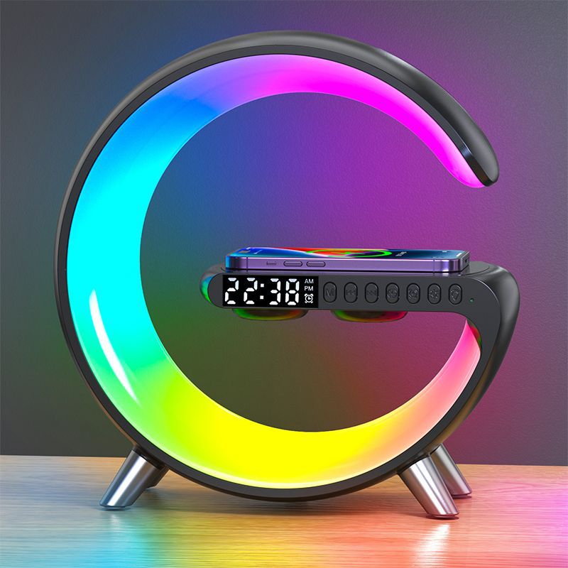 G-Speaker 15W Wireless Charger Alarm Clock Bluetooth With APP Control RGB Desk Lamp LED | 1001