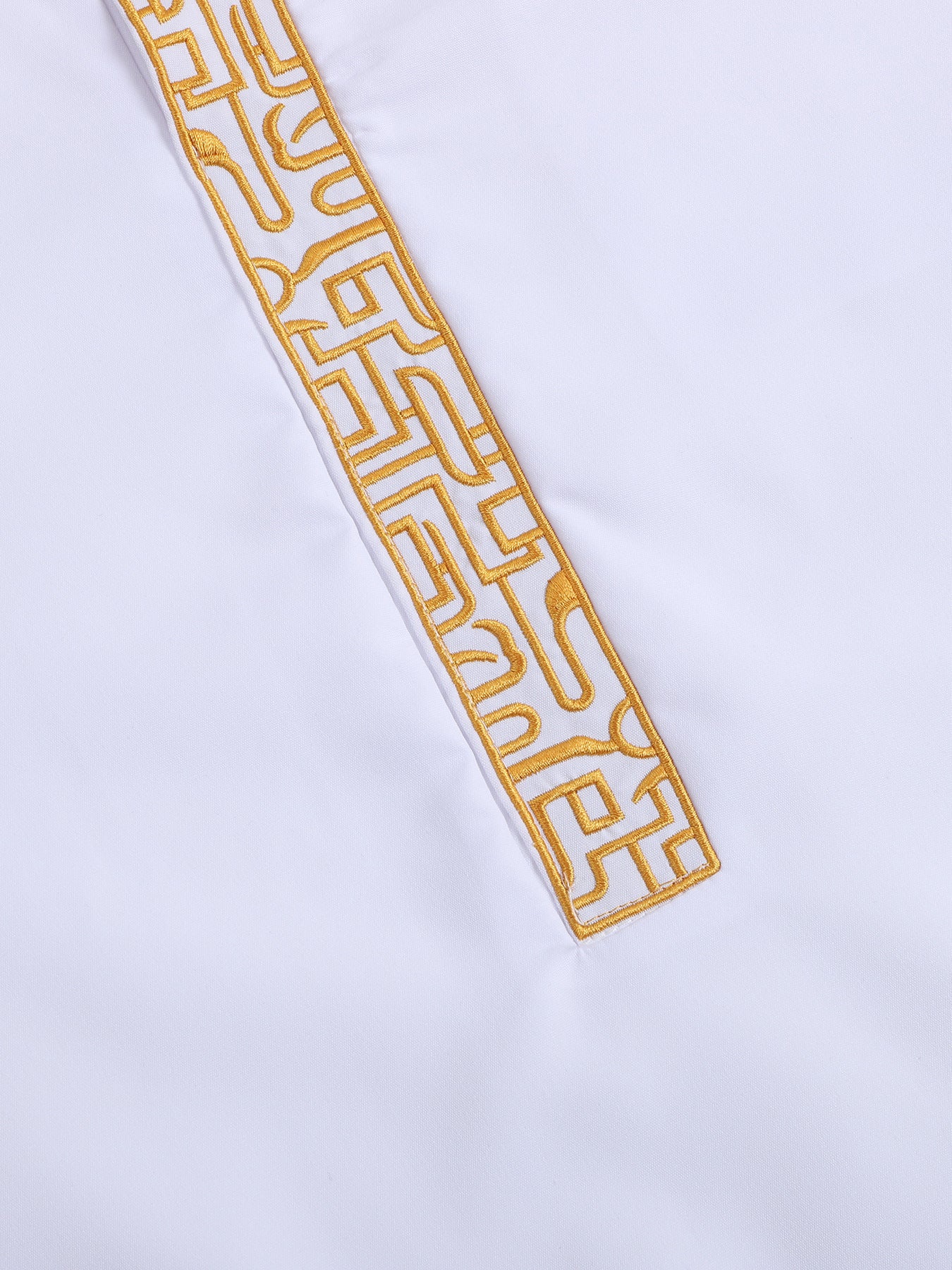 Men's Middle Eastern Long Sleeve Embroidered Dress Casual Ethnic Arab Thobe | 236521