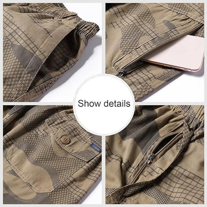 Men's Cargo Work Shorts Summer Multi-pocket Camo Combat Casual Half Pants | SHM3318