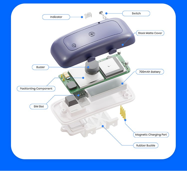 Localisateur d'animaux de compagnie sans fil de haute qualité Collier pour animaux de compagnie Mini localisateur de suivi GPS pour animaux de compagnie | S26L 