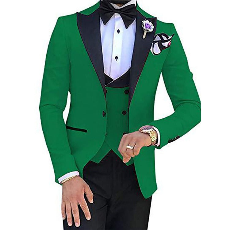 3 Pieces Slim Fit Men’s Suit Groom Formal Party Prom & Wedding Tuxedo Blazer Jacket Pants & Waistcoat