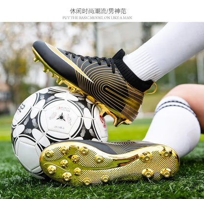 Professional Soccer Shoes Long Spikes "AG Ankle" "Football Boots" Outdoor Cleats Soccer Boots | 32751G