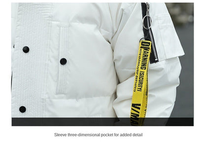 Men Warm Long Parka Casual Coat Zipper Padded Puff Jacket | 550