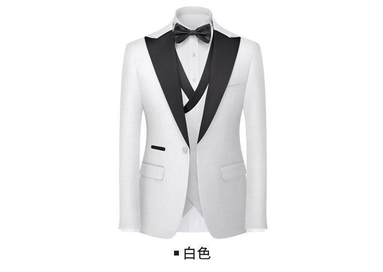 Men’s 3 Piece Collar Suit for Wedding Party & Formal Tuxedo Dress Jacket with Pants Vest Suits Sets | 701