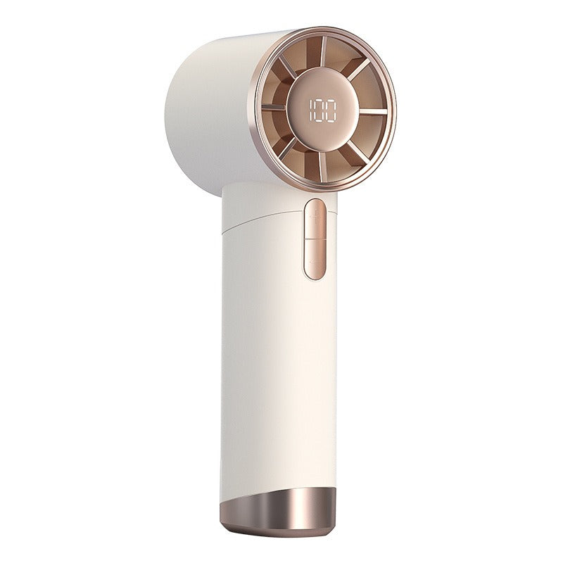 Turbo Handheld Fan with LED Display 100-Speed USB Rechargeable Mini Fan Portable Outdoor Cooling Fan | DS1013