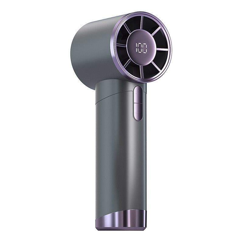 Turbo Handheld Fan with LED Display 100-Speed USB Rechargeable Mini Fan Portable Outdoor Cooling Fan | DS1013