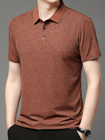 Men's Lightweight Summer Golf Shirt Casual Button-Up Short Sleeve Shirt | Q135