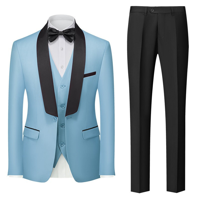 Men's Premium Suit Casual Regular Smart Fit 3 Pieces Prom Tuxedo Shawl Lapel Wedding Party Groomsmen Suits (Blazer + Vest + Pants) | 601