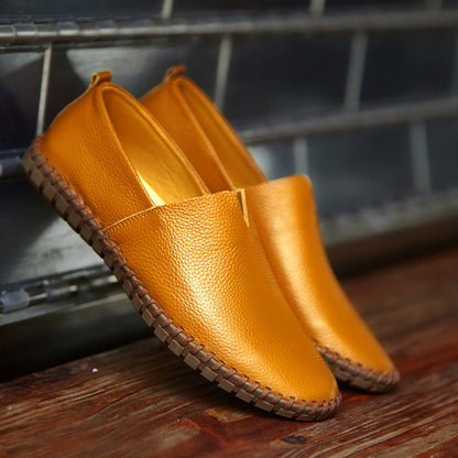 Men's Handmade Gommino Penny Loafers – Lightweight Leather Driving Shoes | Casual Slip-On Flats | 955