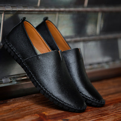 Men's Handmade Gommino Penny Loafers – Lightweight Leather Driving Shoes | Casual Slip-On Flats | 955