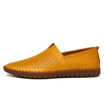 Men’s Genuine Leather Handmade Casual Shoes – Extra Large Sizes 38–50 | Breathable or Solid Upper Options | 955-1