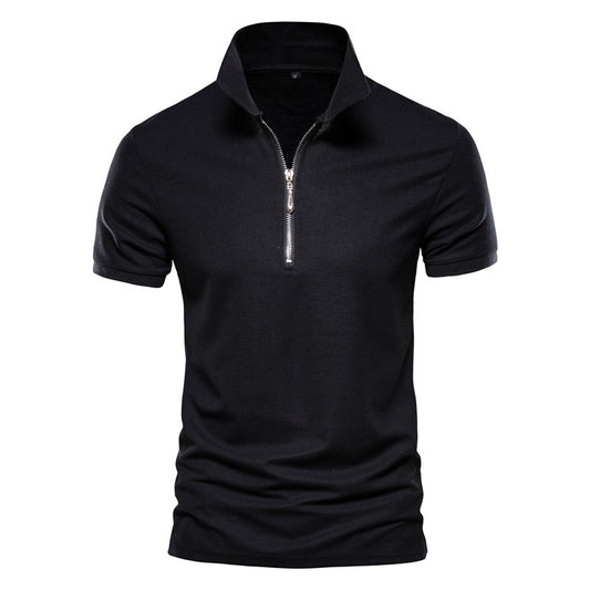 Men's Fashion Casual Plain Color Short Sleeve High Quality Slim Polo T Shirt | PL05