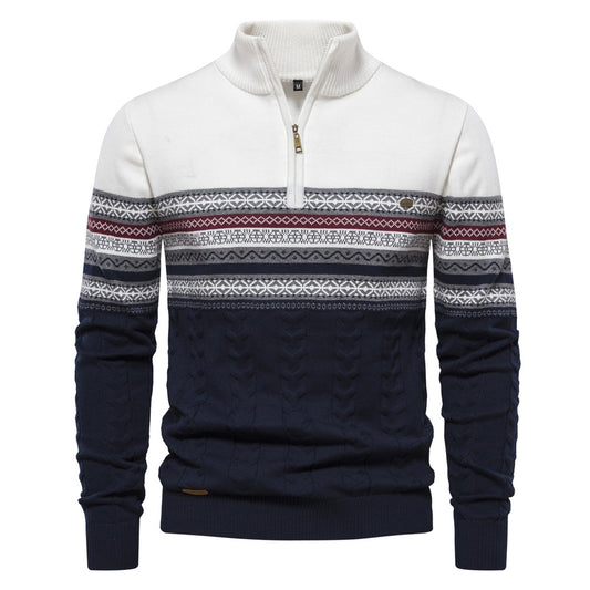Men's Warm Winter Cotton Sweaters Ethnic Patterns Casual Sweater | M316