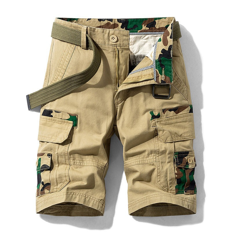  Mens Fishing Shorts 3/4 Shorts Tactical Long Shorts Cropped  Pants Quick Dry Sweat Shorts Hiking Pants Mens Soccer Shorts Long Shorts Red