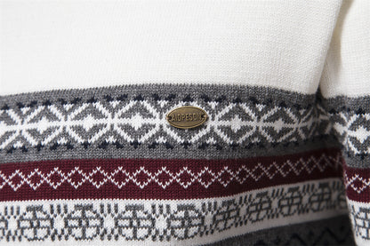 Pulls d'hiver chauds en coton pour hommes, pull décontracté à motifs ethniques | M316 