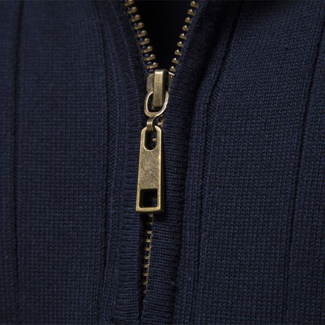 Pull d'hiver chaud à col montant pour homme, pull tricoté en coton de couleur unie | Y830 