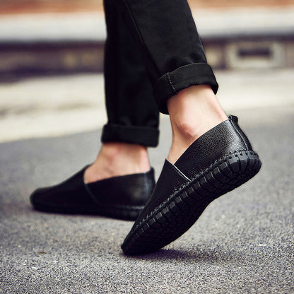 Men's Handmade Gommino Penny Loafers – Lightweight Leather Driving Shoes | Casual Slip-On Flats | 955