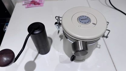 Stainless Steel Coffee Canister – Airtight Storage with CO₂ Valve & Date Tracker (1.5L / 1.8L) | NB-MFG