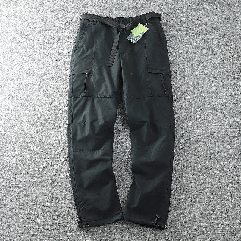 Men's Outdoor Pants Tactical Camping Breathable Fleece Trekking Cargo Trousers | 9019