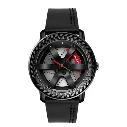 Men's Watches High Quality Quartz Spinning Waterproof Wrist Car Wheel Watch | 1050
