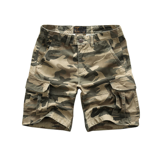 Men's Bermuda Cargo Shorts Camouflage Multi-Pocket Combat Shorts | 206