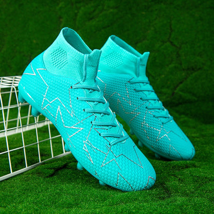 Breathable High Top Football Shoes Long Nails Football Training "Ronaldo Cleats" | 23152