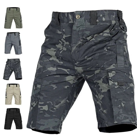 Men's Cargo Workwear Shorts With Multi-pocket For Outdoor Running Training Hiking Shorts Waterproof Tactical Pants | RSP01
