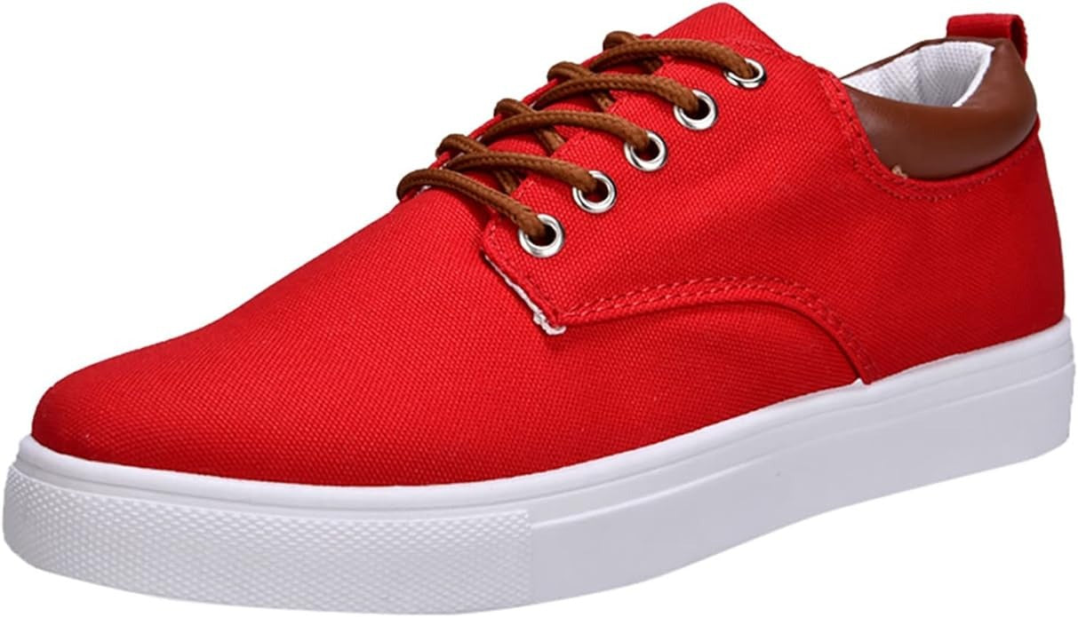 Men's Fashion Summer Spring Canvas Casual Shoes Lace Up Comfort Flat Sneakers Shoes | R009