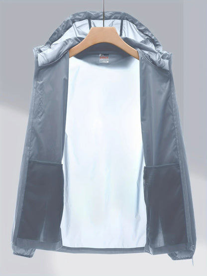 Men's UPF 50+ Sun Hoodie – Lightweight Zip-Up w/ Pockets | Moisture-Wicking & Breathable | 2208