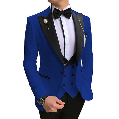 3 Pieces Slim Fit Men’s Suit Groom Formal Party Prom & Wedding Tuxedo Blazer Jacket Pants & Waistcoat