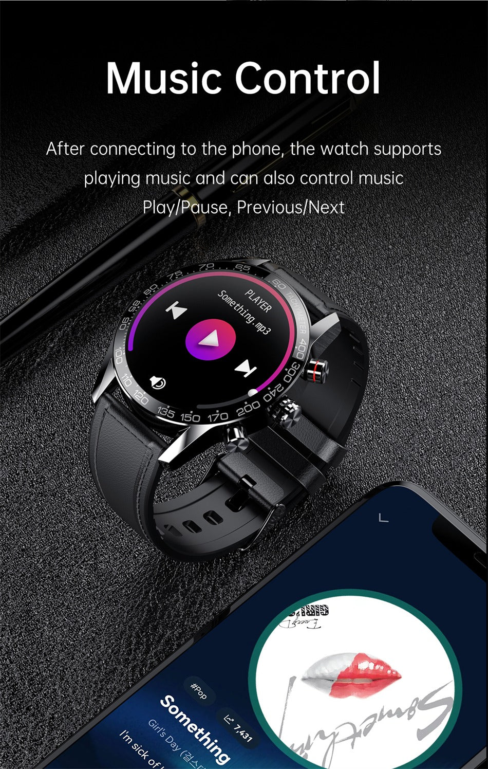 Men's AMOLED HD Screen Watch Smart Bluetooth Calling Sports Smartwatch | BW0408