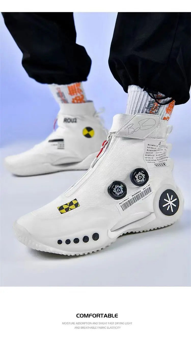 Outdoor Unisex Breathable Trainers Rotary Buckle Casual Sports Race Off White Fashion Loafers Shoes | 8826