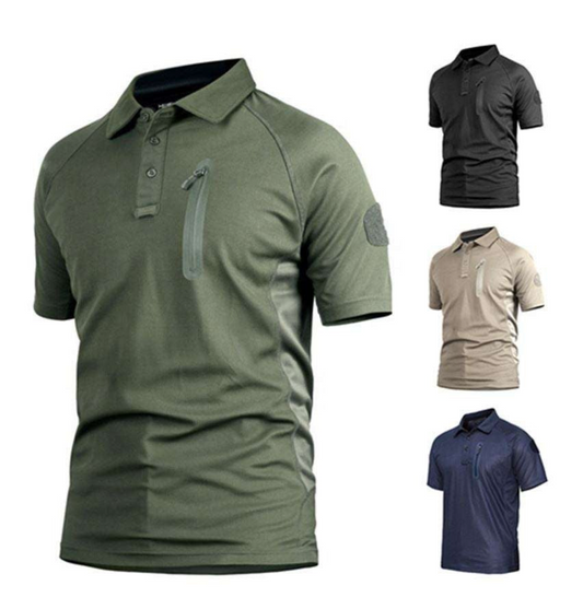 Combat Breathable Summer Quick Dry Tactical Polo Short Sleeves T Shirt |