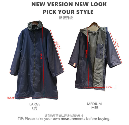 Sportfun Hooded Swim Robe – Water-Resistant, Fleece-Lined Changing Poncho | SPFF301