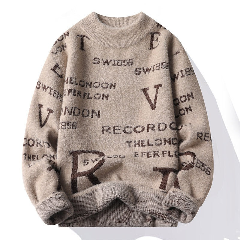 Oversized Pullovers Men’s Sweater Casual StreetwearCotton Jumper | 10928