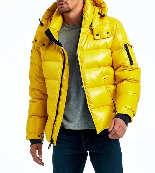 Men's Winter Thick Jacket Waterproof Down Blazer Outdoor Warm Puffer Coat | D5R113