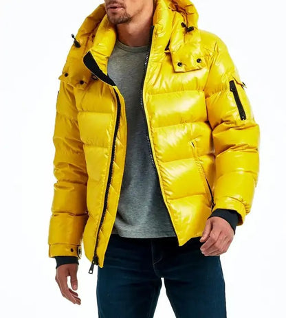 Men's Winter Thick Jacket Waterproof Down Blazer Outdoor Warm Puffer Coat | D5R113