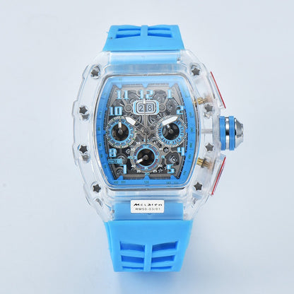 Men's Luxury Best Sports Watch Transparent Case Chronograph New Gift Watches |