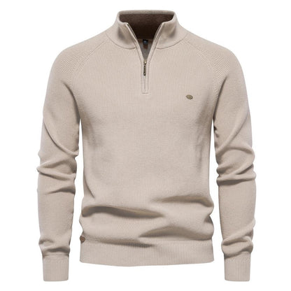 Cardigan con cerniera in cotone, maglioni casual, maglione invernale a collo alto | Y832 