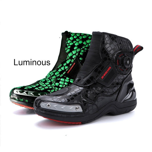 Professional Waterproof Ankle Support Motorcycle Shoes Leather Riding Biker Boots | 666
