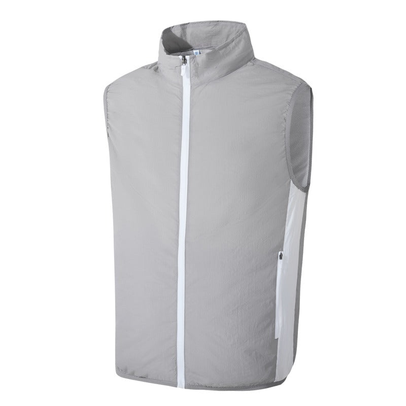 Gilet estivo senza maniche con protezione solare per esterni, gilet rinfrescante con aria condizionata | 5727 