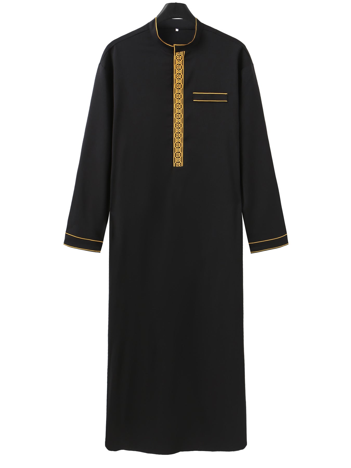Men's Middle Eastern Long Sleeve Embroidered Dress Casual Ethnic Arab Thobe | 236521