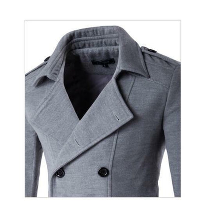 Men's Formal Business Fall Winter Casual Lapel Double Breasted Coat Short Jacket | 9280