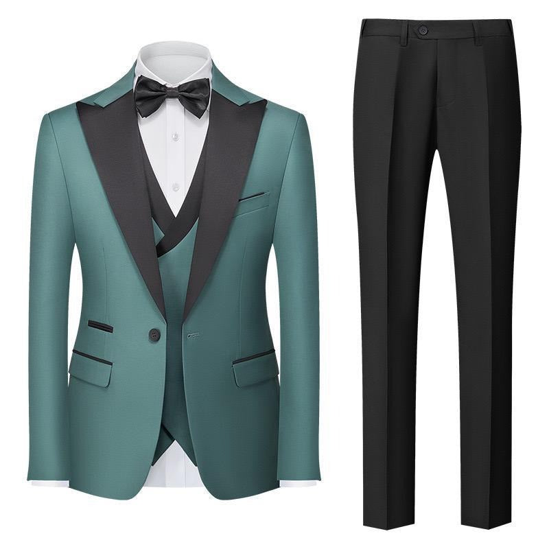Men’s 3 Piece Collar Suit for Wedding Party & Formal Tuxedo Dress Jacket with Pants Vest Suits Sets | 701