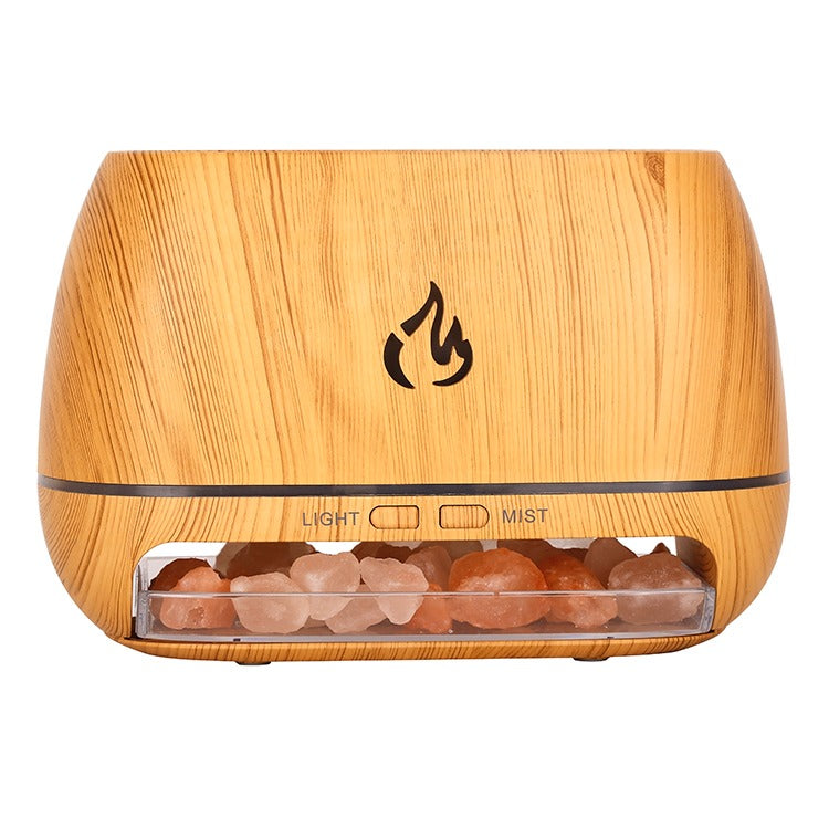 Himalayan Crystal Salt Rocks Aroma Humidifiers 7 Colors LED USB Portable Fire Flame Aromatherapy Essential Oil Diffuser | 101