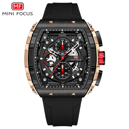 Men's Luxury Top Brand Quartz Sport Watches Silicone Strap Chronograph Wristwatches | MF0399G