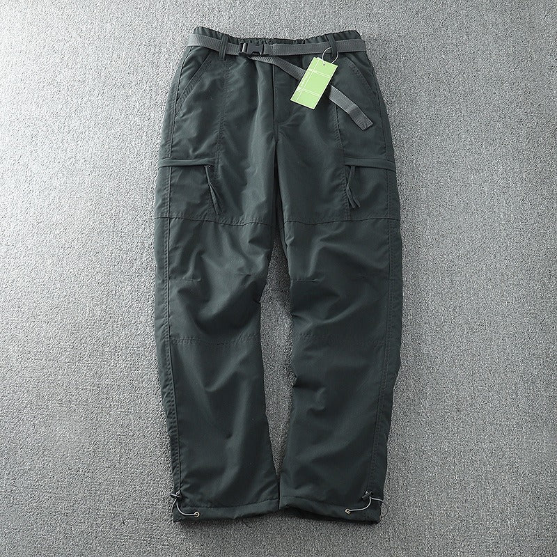 Men's Outdoor Pants Tactical Camping Breathable Fleece Trekking Cargo Trousers | 9019